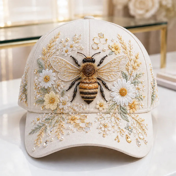 Arlena - Florales Pferde-Statement-Beanie