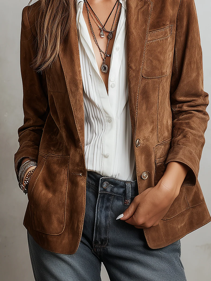 Mirevalle - Massgeschneiderter Vintage-Blazer aus Wildleder