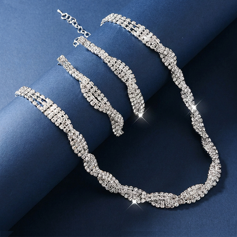 Alessara - Kristall-Twist Schmuck-Set