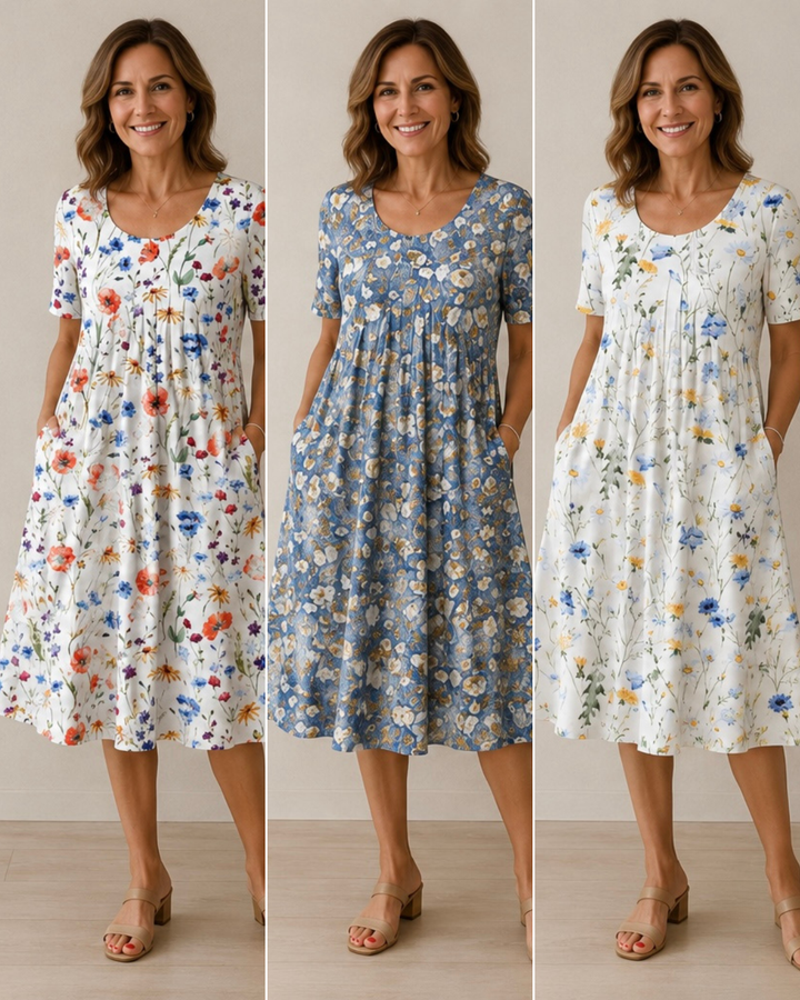 Ailith - drapiertes Soft-Touch-Kleid