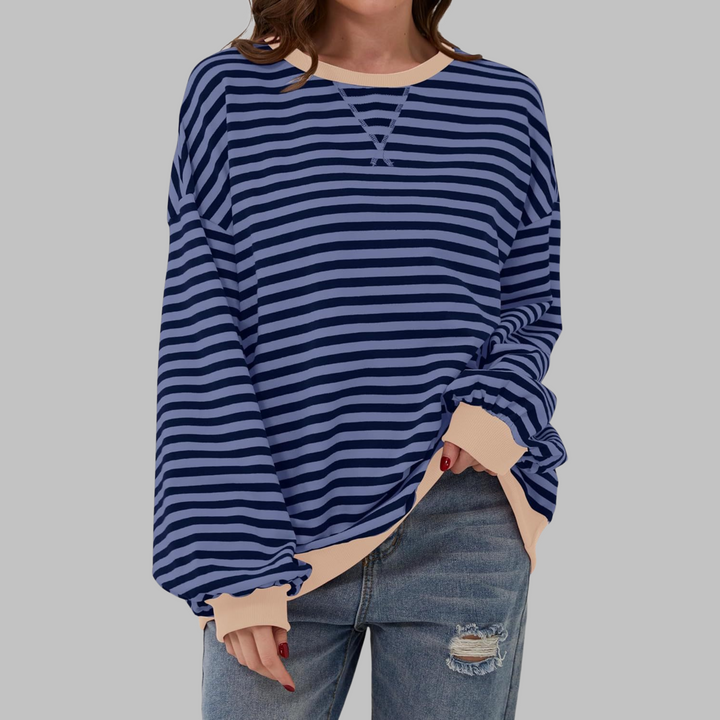 Viveca - weiches gestreiftes Langarm-Sweatshirt