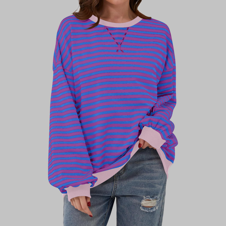 Viveca - weiches gestreiftes Langarm-Sweatshirt