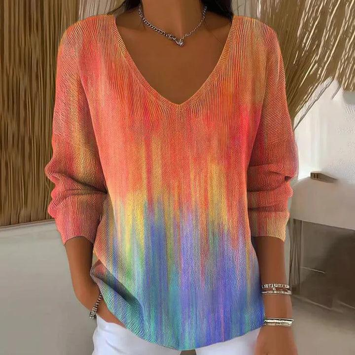 Carivella - Lässiger Strickpullover mit Ahornblatt