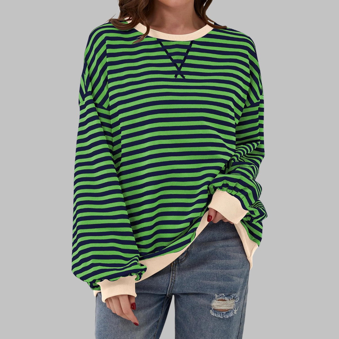 Viveca - weiches gestreiftes Langarm-Sweatshirt