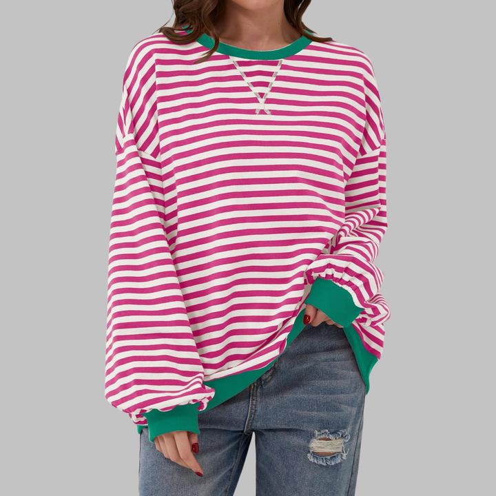 Viveca - weiches gestreiftes Langarm-Sweatshirt