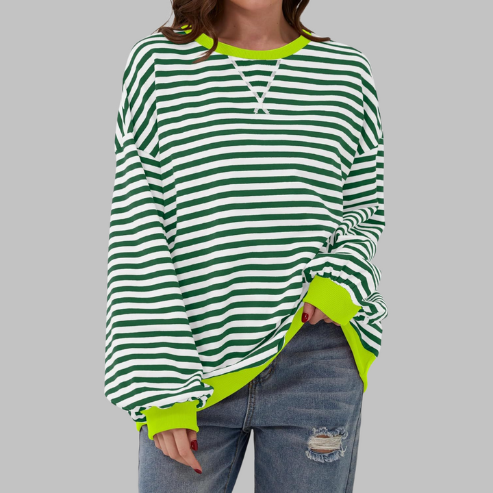Viveca - weiches gestreiftes Langarm-Sweatshirt