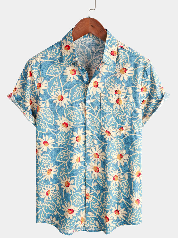 Leoric - Leichtes Kurzarm-T-Shirt mit Blumenprint