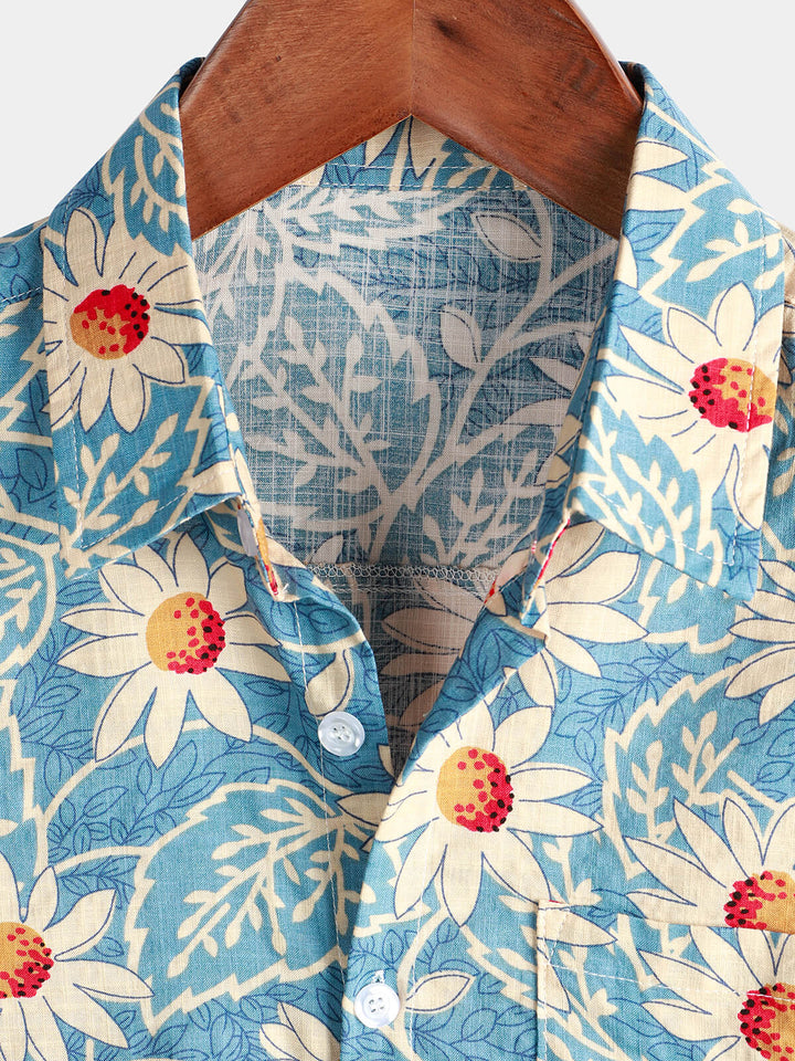 Leoric - Leichtes Kurzarm-T-Shirt mit Blumenprint