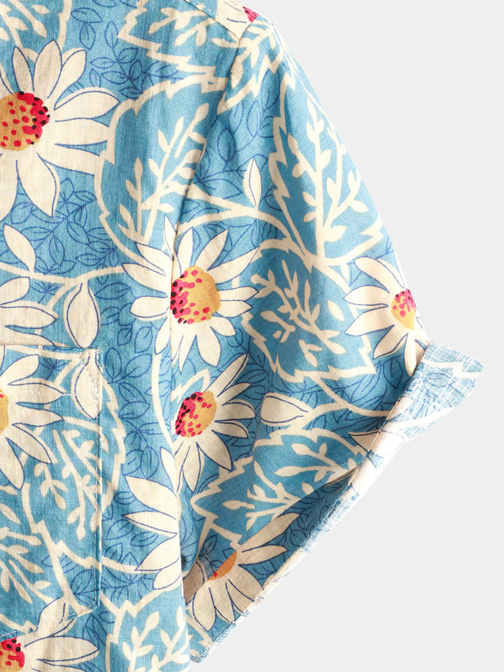 Leoric - Leichtes Kurzarm-T-Shirt mit Blumenprint