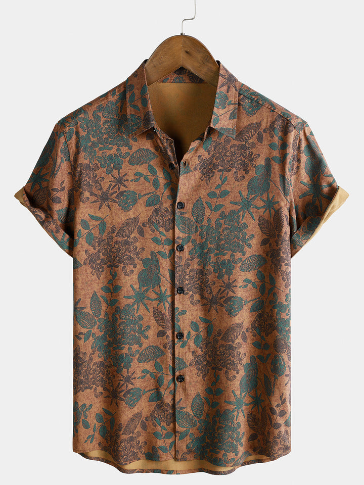 Leoric - Leichtes Kurzarm-T-Shirt mit Blumenprint