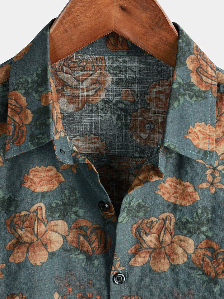 Leoric - Leichtes Kurzarm-T-Shirt mit Blumenprint
