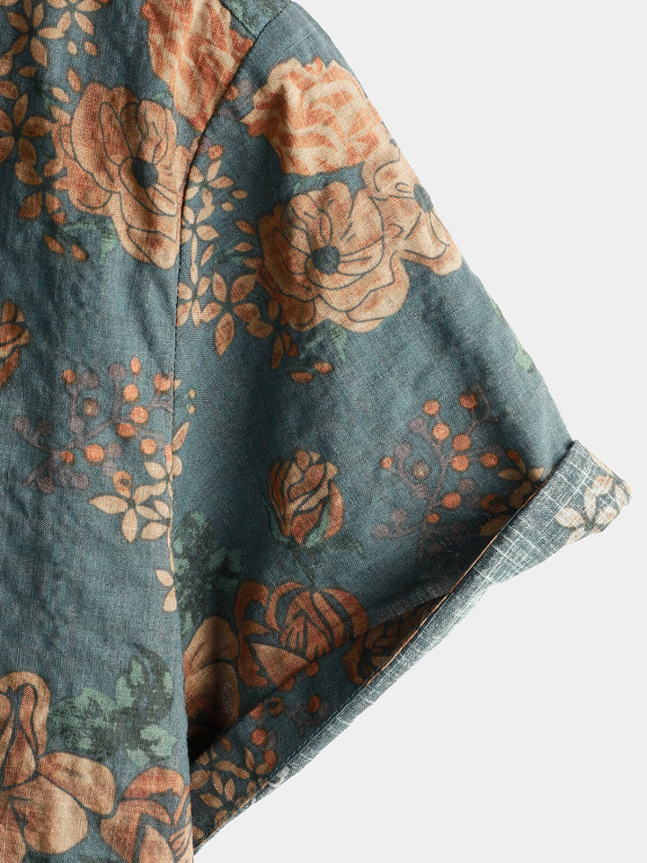 Leoric - Leichtes Kurzarm-T-Shirt mit Blumenprint