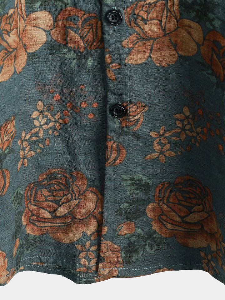 Leoric - Leichtes Kurzarm-T-Shirt mit Blumenprint