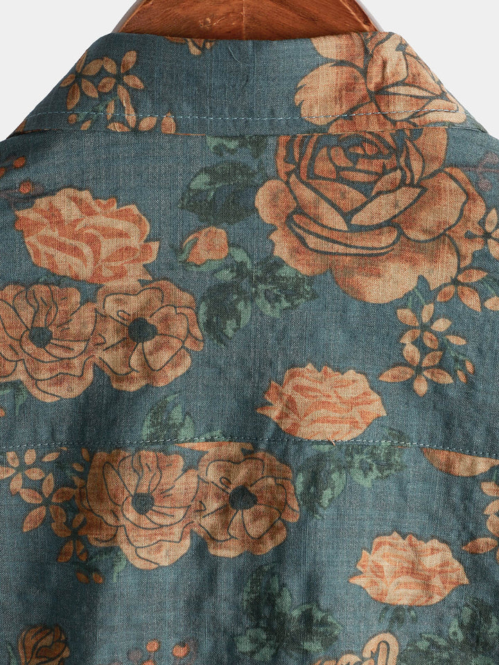 Leoric - Leichtes Kurzarm-T-Shirt mit Blumenprint