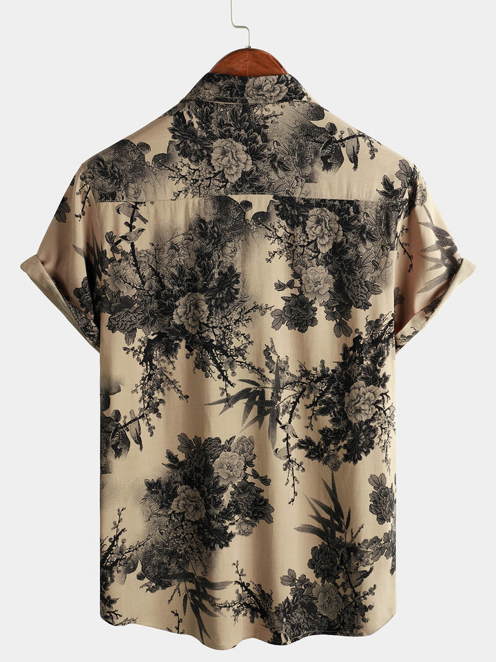 Leoric - Leichtes Kurzarm-T-Shirt mit Blumenprint