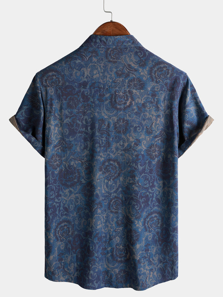 Leoric - Leichtes Kurzarm-T-Shirt mit Blumenprint
