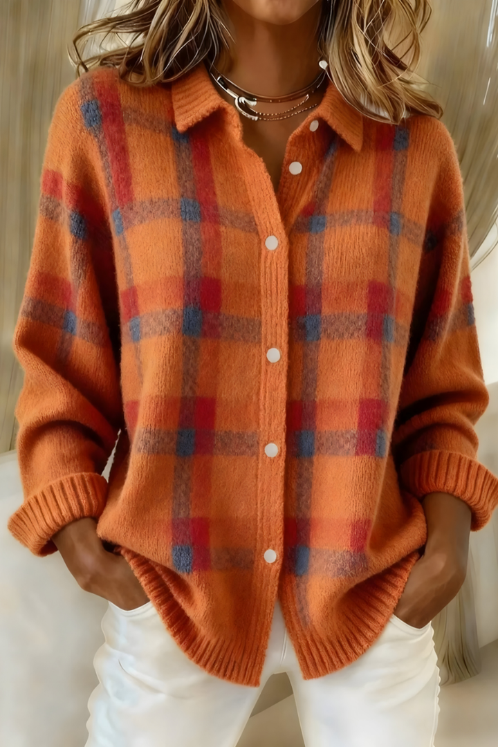 Ashara - Weicher karierter Cardigan