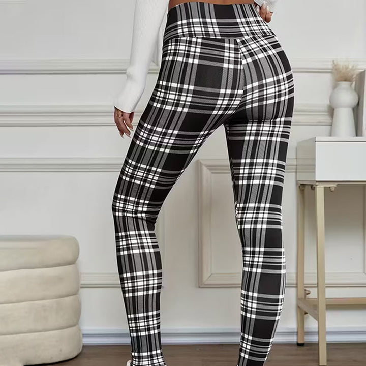 Estelyn - Klassische Stretch-Leggings mit Karo-Muster