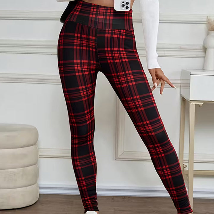 Estelyn - Klassische Stretch-Leggings mit Karo-Muster
