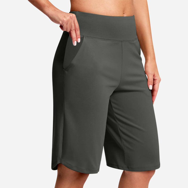 Odeliora - Hoch taillierte, komfortable Bermudashorts