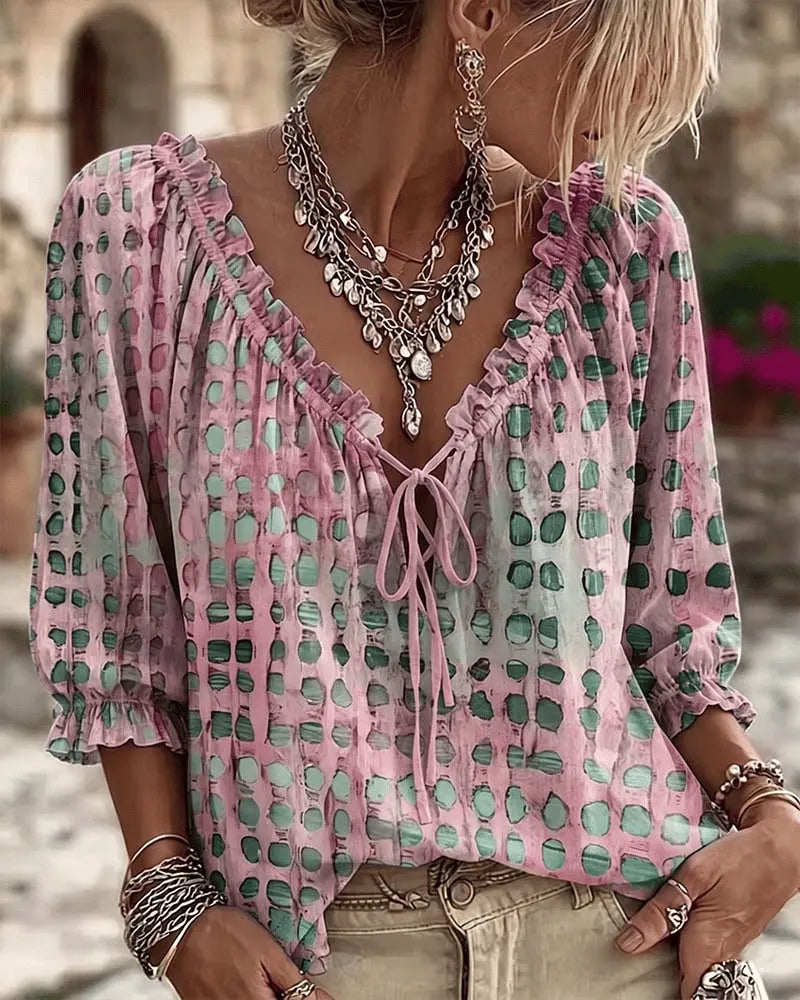 Bevelyn - Bluse mit weichem Griff und Polka Dots