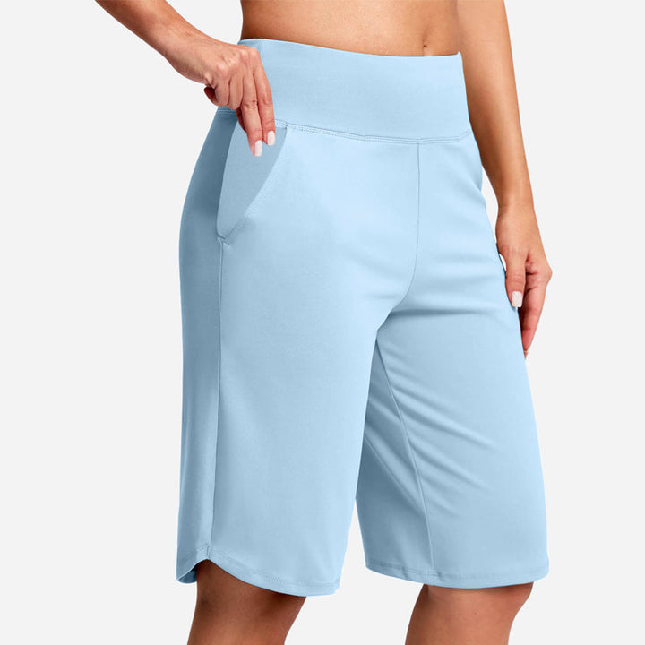 Odeliora - Hoch taillierte, komfortable Bermudashorts