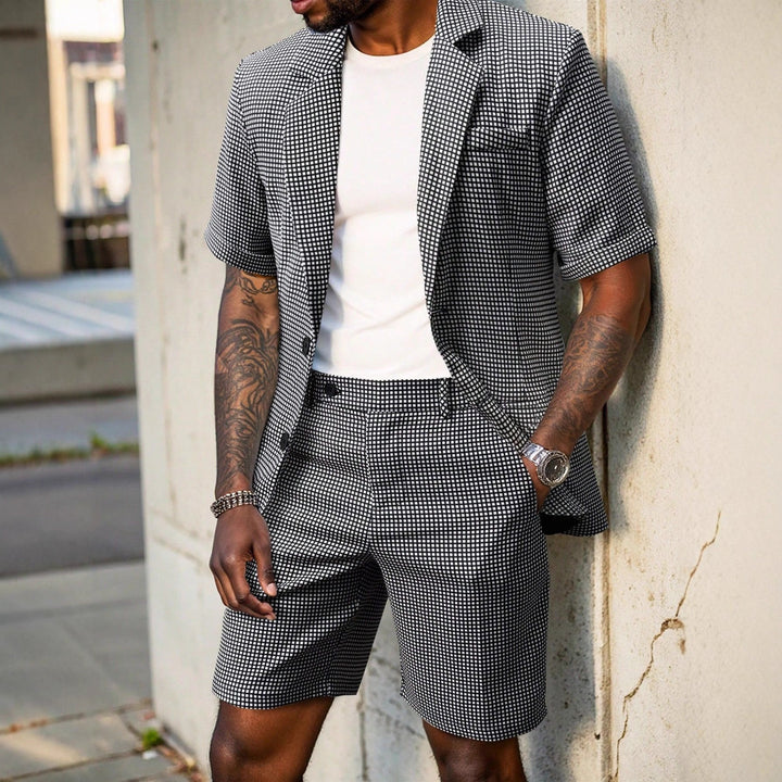 Rufus - Massgeschneidertes kariertes Blazer-und-Shorts-Set