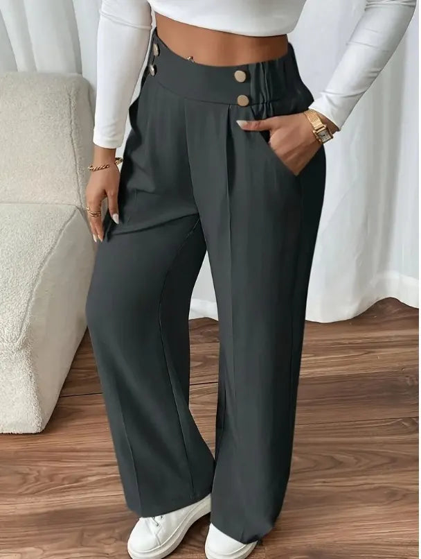 Ashlena - Soft-Touch-Hose mit weitem Bein und hohem Bund
