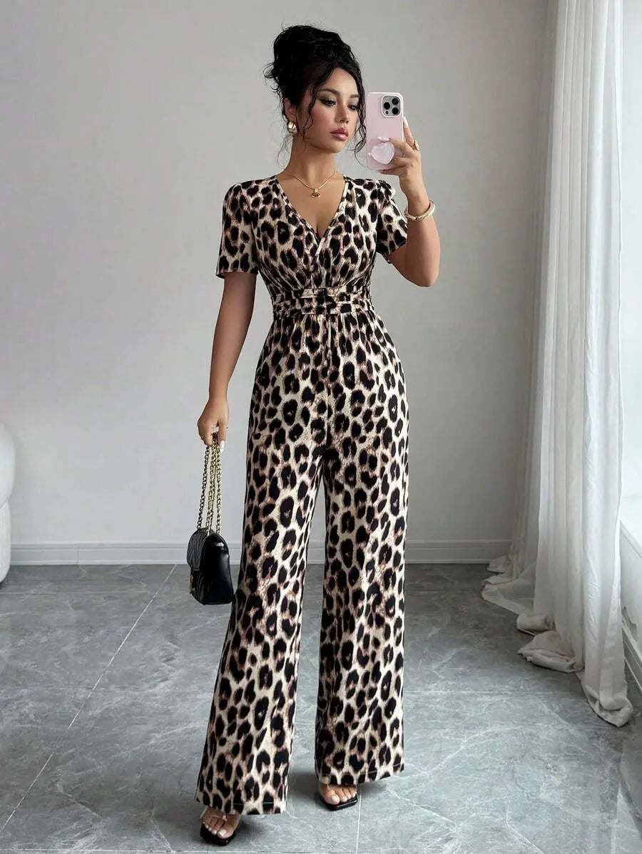 Eveliora - Eleganter Jumpsuit mit Tierdruck