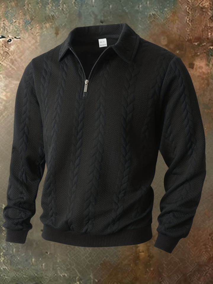 Belvorn - Premium Zopfstrick-Half-Zip-Pullover