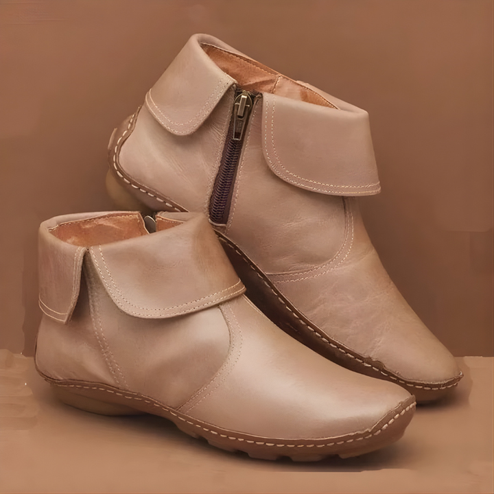 Winona - Faltbare Leder-Stiefeletten