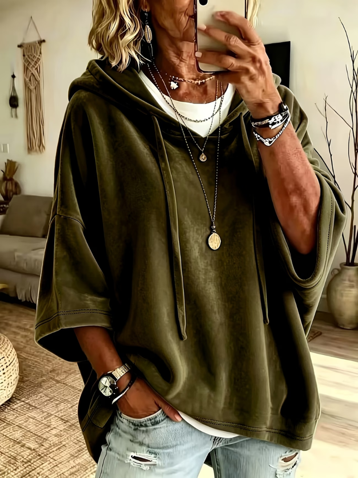 Zinnaria - Extraweicher Poncho-Hoodie