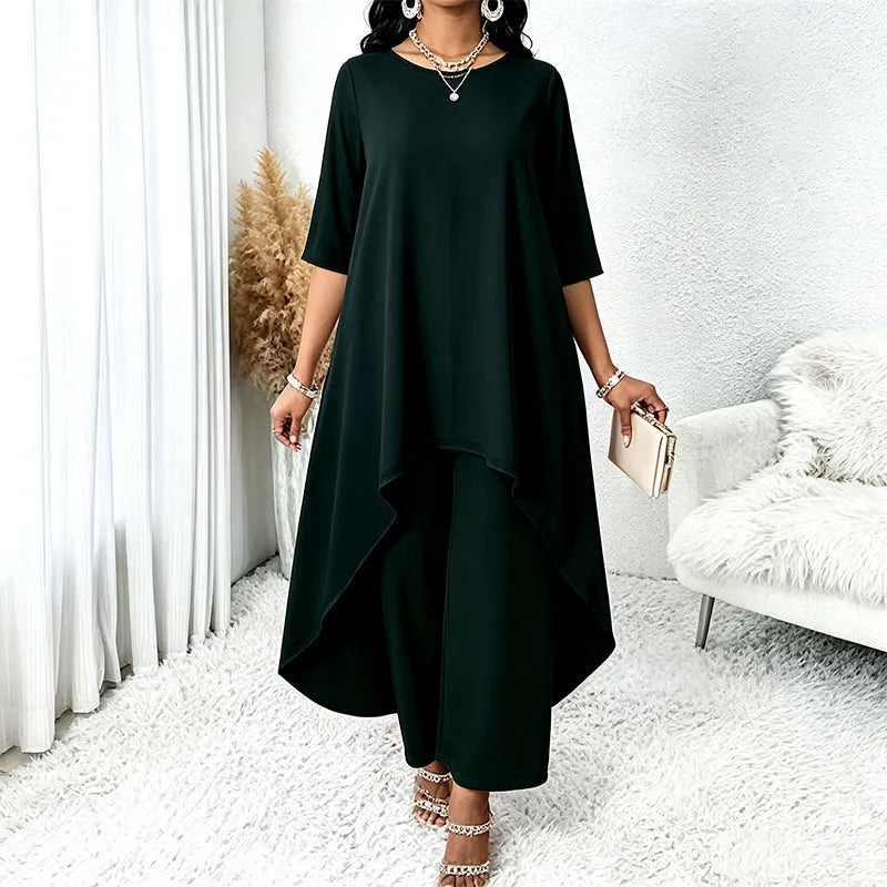 Laurivelle - Soft-Touch Maxikleid in Plus Size
