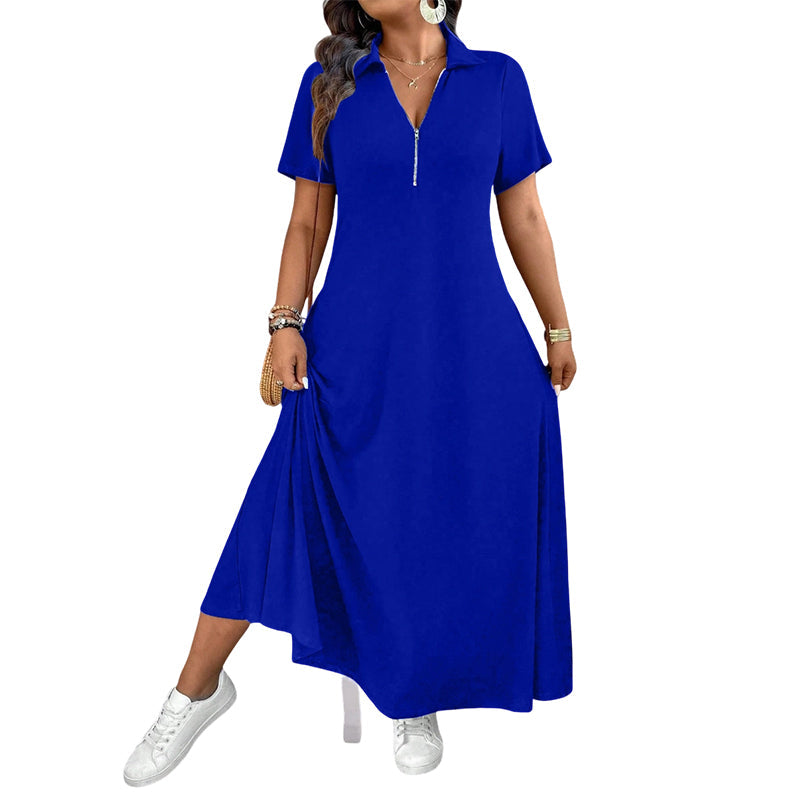 Primelle - Weichgriffiges Maxikleid mit Reissverschlusskragen