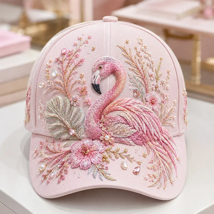 Arlena - Florales Pferde-Statement-Beanie