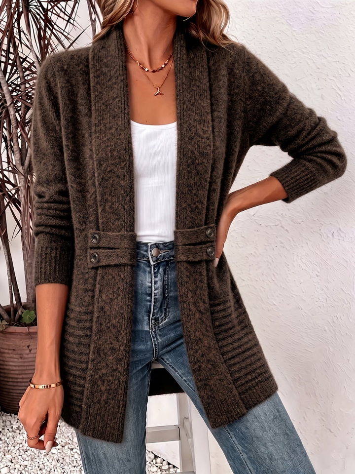 Abella - Offener Soft-Touch-Cardigan