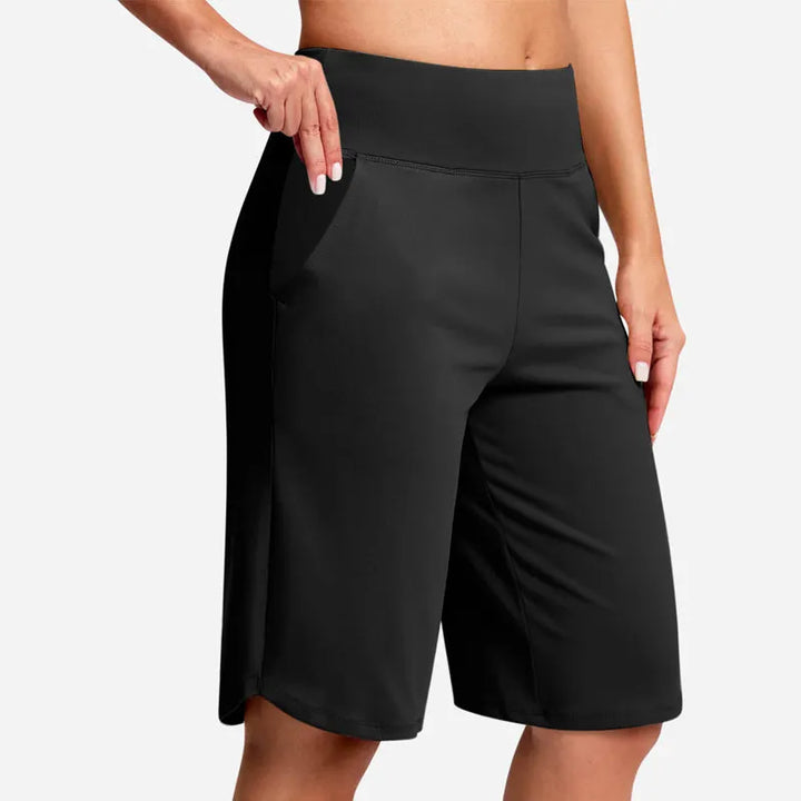 Odeliora - Hoch taillierte, komfortable Bermudashorts