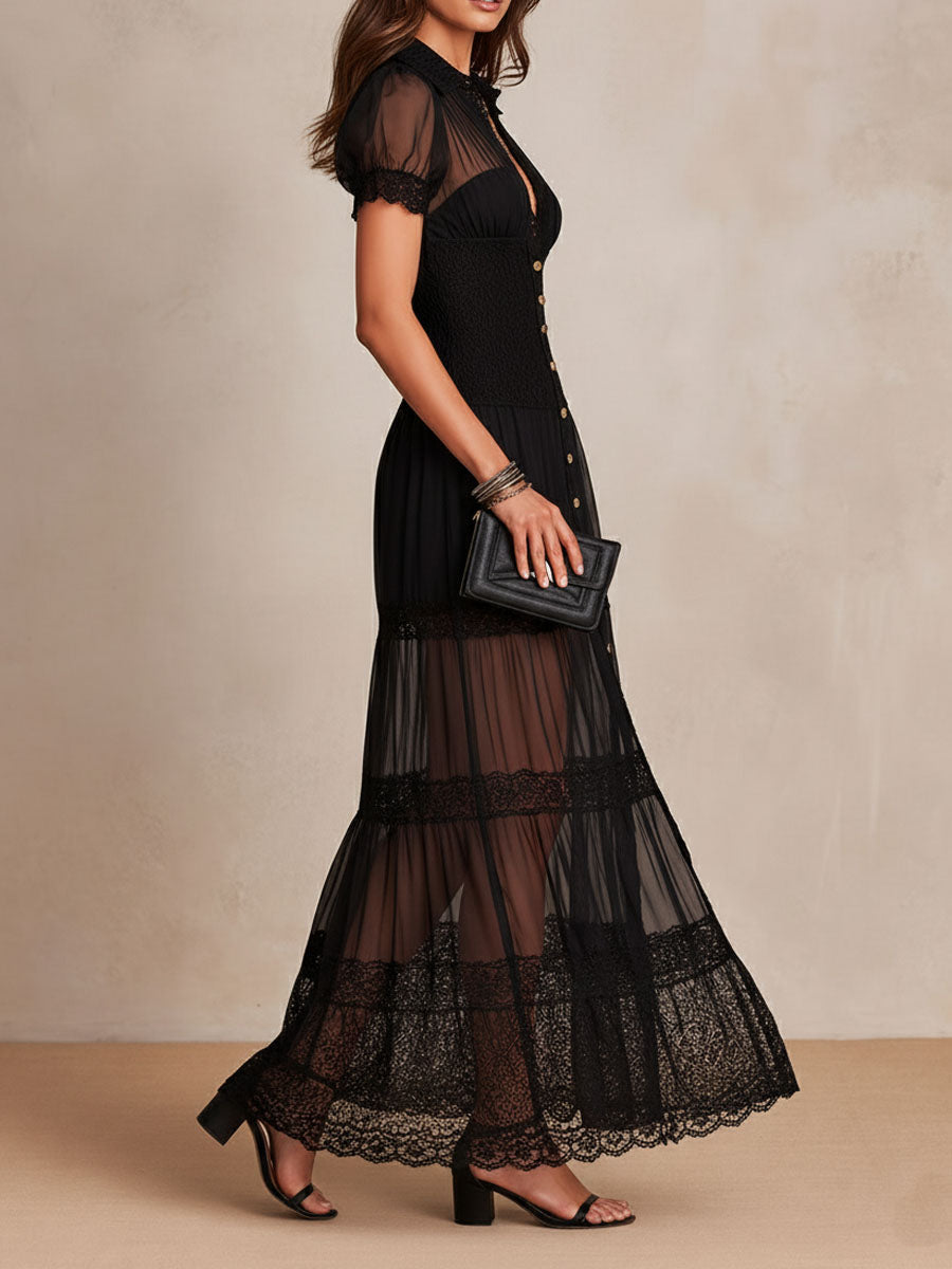 Talliora - Soft-Touch Boho-Maxikleid
