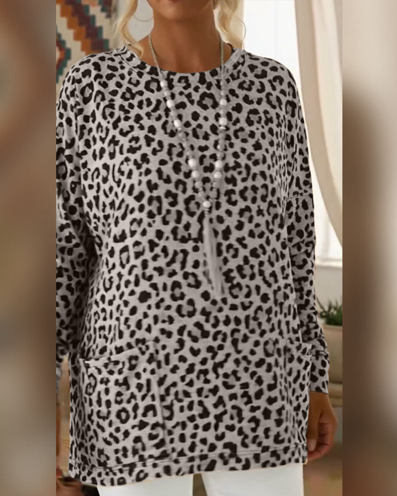 Primelia - Soft-Touch-Langarmtop mit Leopardprint