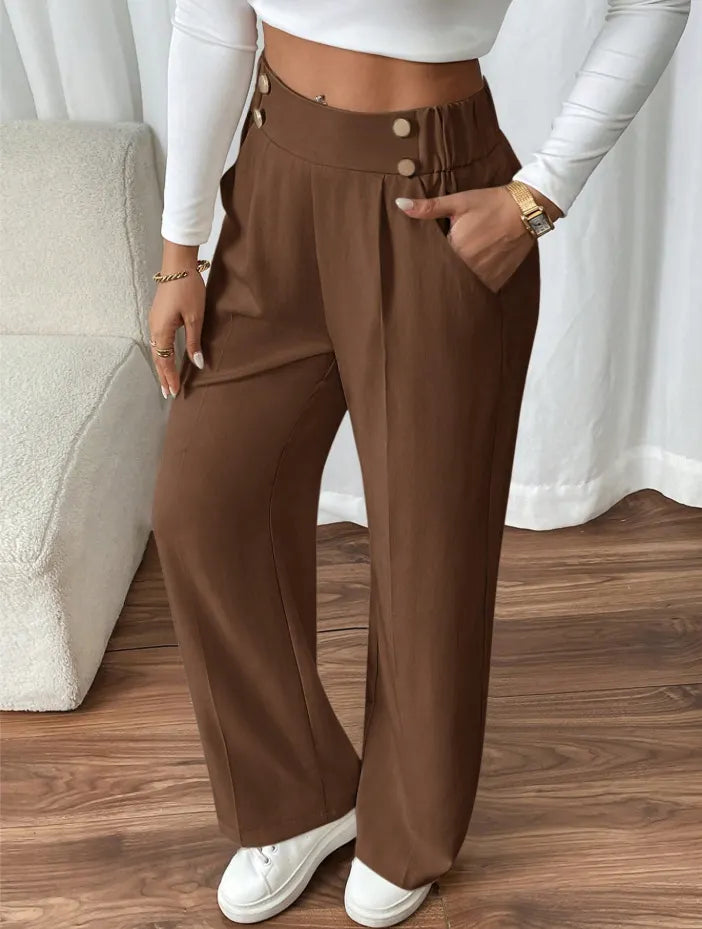 Ashlena - Soft-Touch-Hose mit weitem Bein und hohem Bund