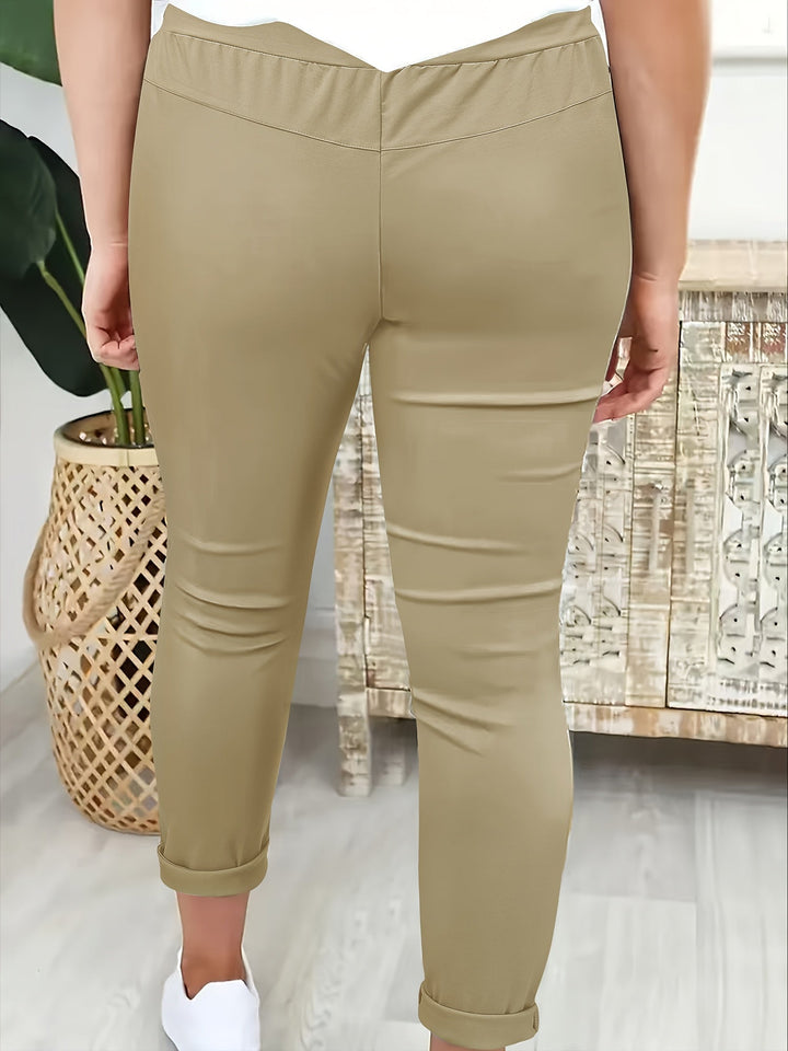 Tansy - Massgeschneiderte Stretch-Hosen mit Kordelzug
