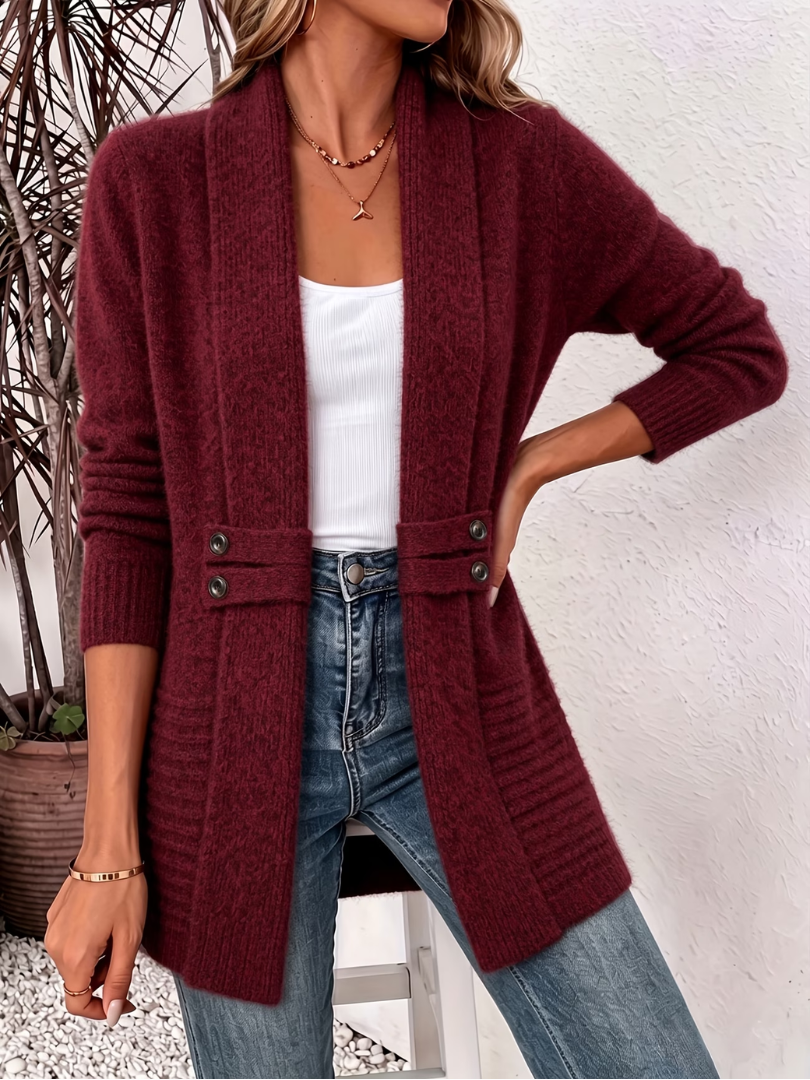 Abella - Offener Soft-Touch-Cardigan