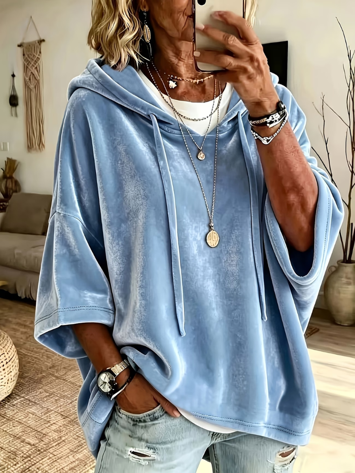 Zinnaria - Extraweicher Poncho-Hoodie