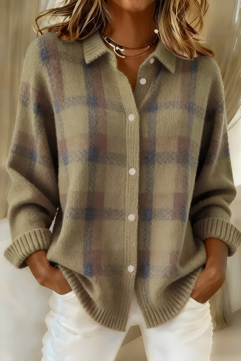 Ashara - Weicher karierter Cardigan