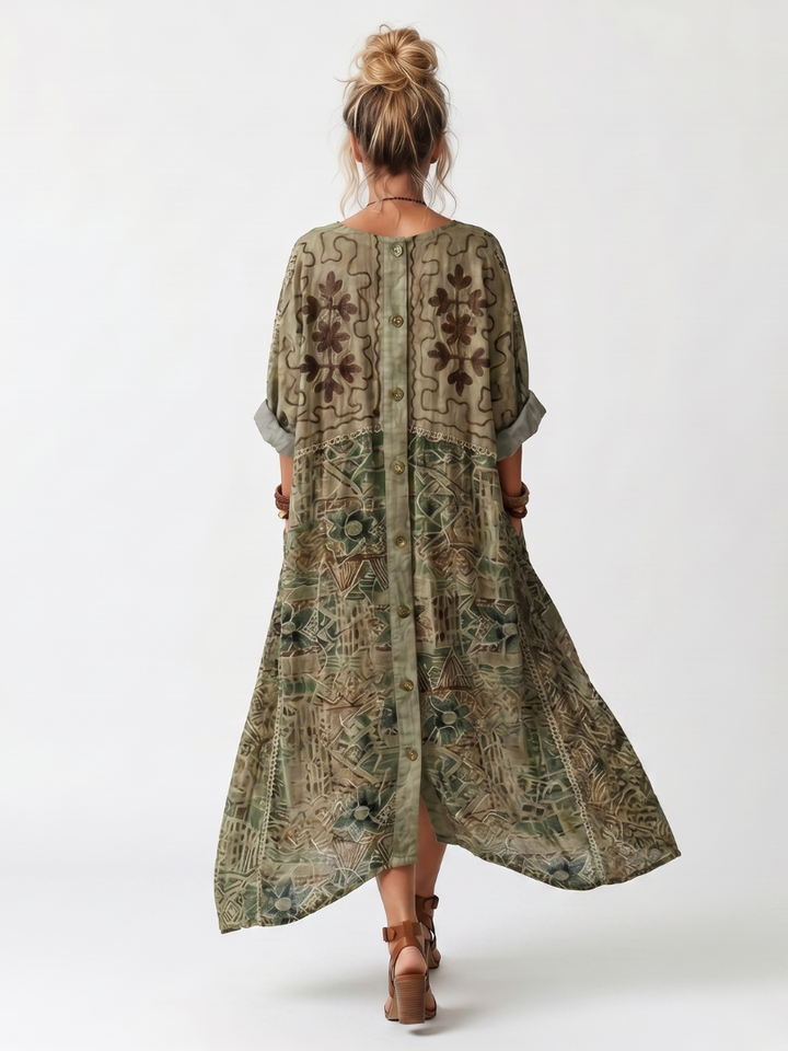 Roselisse - Leichtes Midikleid mit Knopfleiste