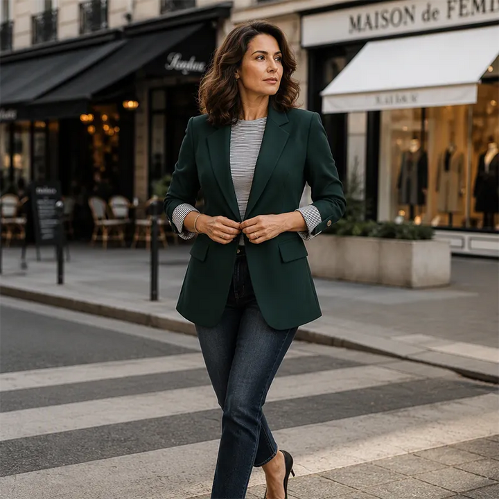 Celenya - Klassischer Blazer mit gekrempelten Ärmeln