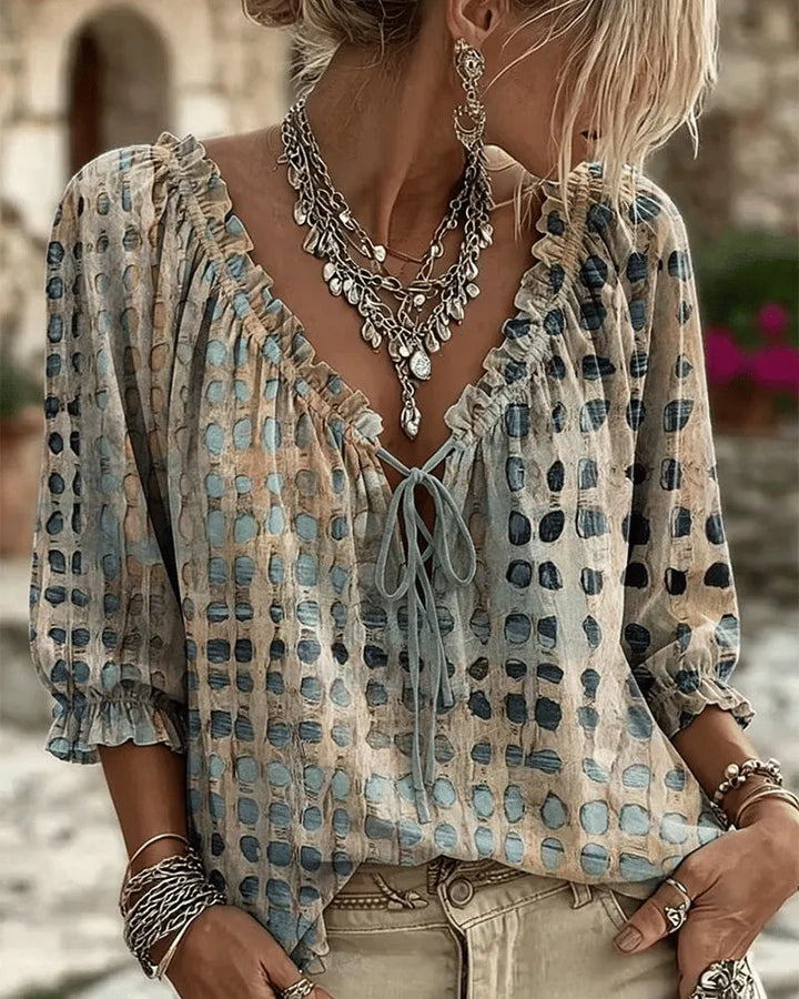 Bevelyn - Bluse mit weichem Griff und Polka Dots