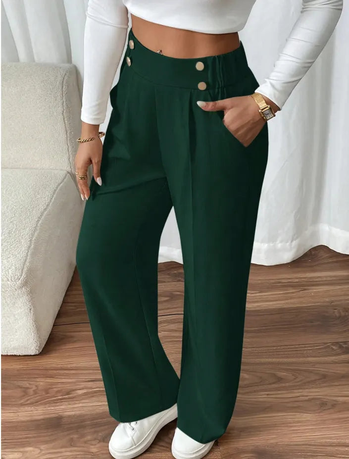 Ashlena - Soft-Touch-Hose mit weitem Bein und hohem Bund