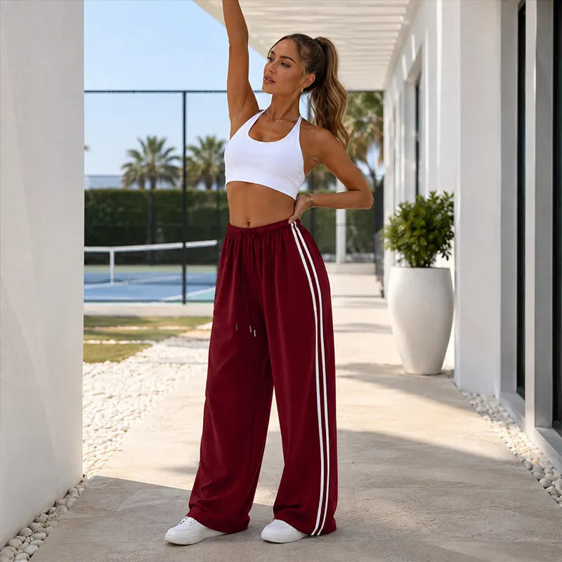 Adorielle - Sportliche, weite Hose mit Streifen