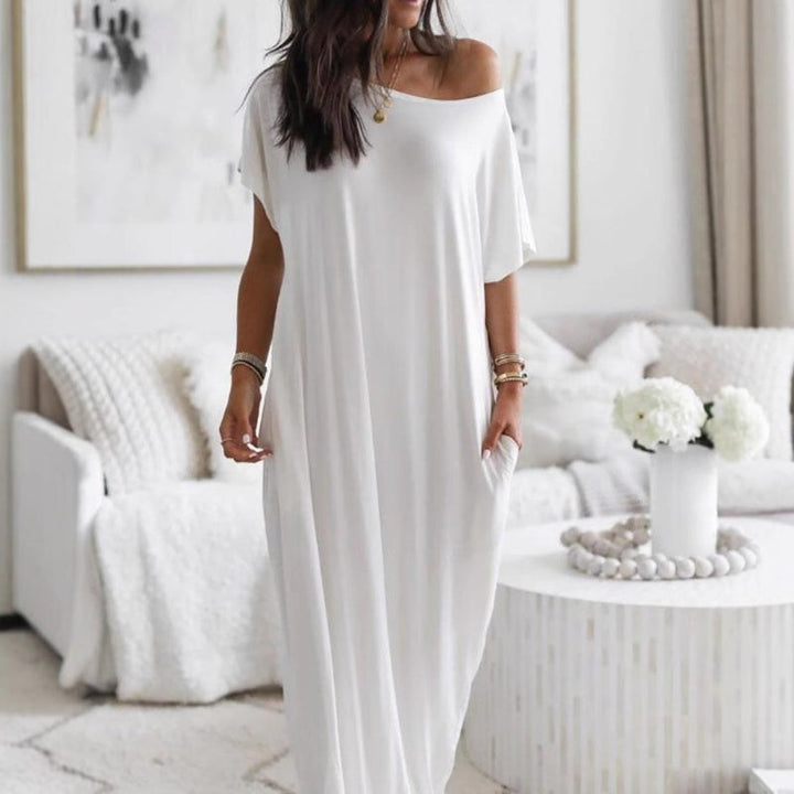 Adalynne - Legeres schulterfreies Maxikleid